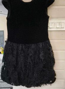 Very Fancy Mini Velvet  Net Short Drees