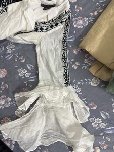 new notag Elegant Black &amp;white skirt top
