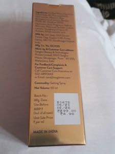 Myglamm SET ON YOU MAKEUP SETTING SPRAY Long Lasti