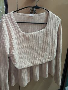 Ribbed Square Neck Cropped Top