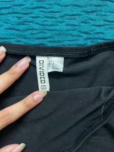 H&amp; M Black Bandeau Crop Top