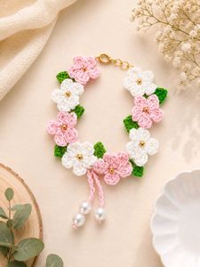 Handmade Crochet Flower Bracelet