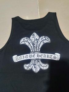 Chrome Hearts  Men's Black Tank Top with Logo