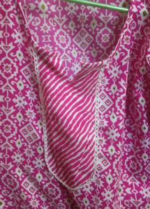 Pink Printed Kurti