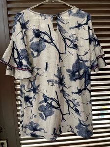 Floral Print Ruffle Sleeve Top