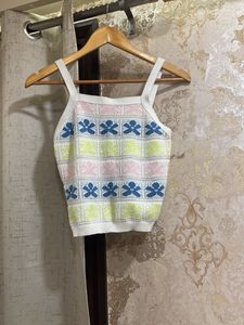 Cropped Knit Tank Top