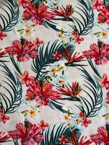 Floral Print Ruffle Trimmed Top