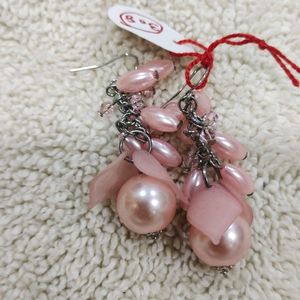 Baby pink color earing