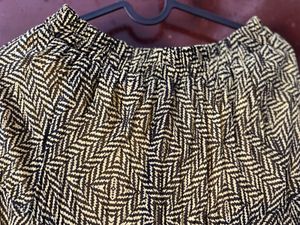 Bohemian Yellow &amp; Black Geometric Print Skirt