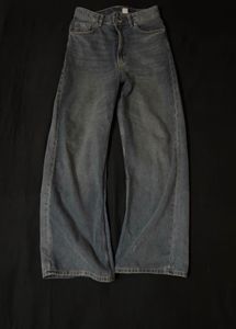 Wide Leg Blue Denim Jeans