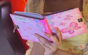 beautiful pink diary with lock