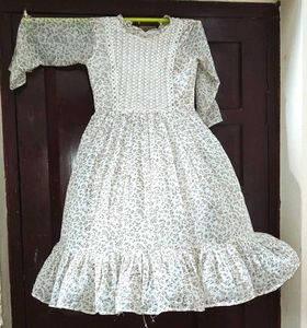 Floral Print Ethnic White dress