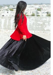 Elegant Red Velvet Top & only to