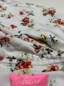 Floral Print Tie-Neck Top