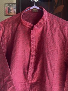 Men's Maroon Kurta