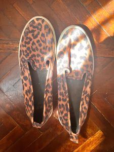 Leopard Print Slip-On Sneakers