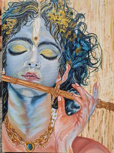kanha ji painting 🪈✨️