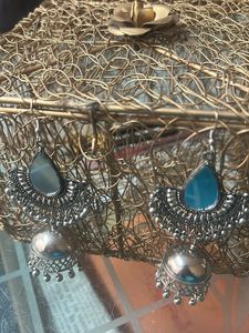 3 layered Neckpiece ,Jhumka Earrings