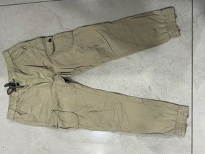 Max Men's Beige Drawstring Cargo Pants