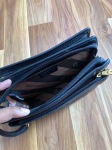 Samsonite Black Leather Clutch Bag