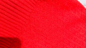 Vibrant Red Knit Sweater with Sparkle Detail