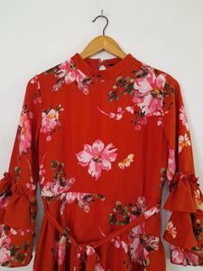 Rust Printed Dress (Women's)