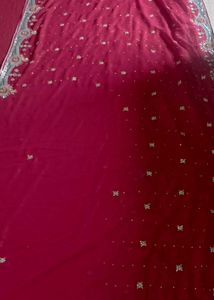 Stunning Embroidered maroon Saree