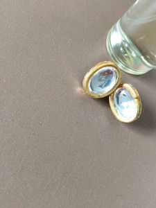 Oval kundan Stud Earrings