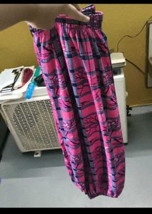 Comfortable Pink Plaid Pattern Palazzo Pants