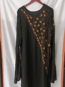 Elegant Black Kurta with Gold Embroidery