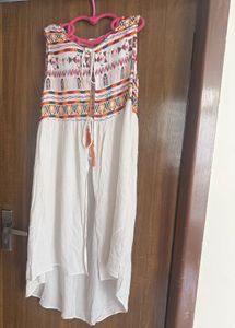 Bohemian Embroidered White kurta jacket