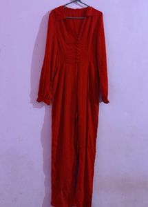 Chic Red Jumpsuit