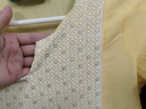 Yellow Kurta with Embroidery