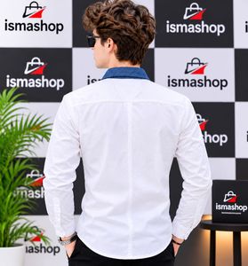 Men's White Denim Pocket Shirt
