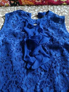 Blue Lace One Piece Dress