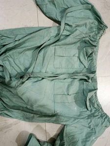 Off-Shoulder Mint Green Top