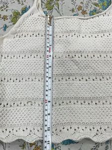 Chic White Crocheted Tank Top