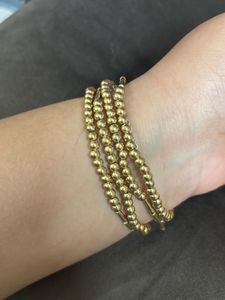 Gold Tone Beaded Wrap Bracelet