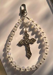 Beaded Cross Bag charm