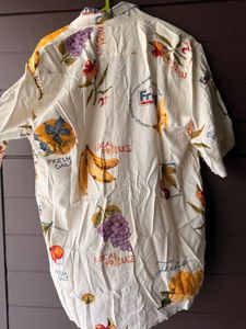 Fun Fruit Print Short Sleeve Shirt