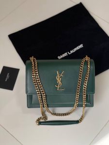 YSL Green Chain Shoulder Bag