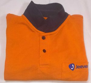 Men's Orange &amp; Navy Polo T-Shirt