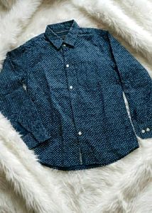 Blue Dotted Long Sleeve Shirt (wore twice)