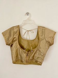 Golden Brocade Readymade Blouse