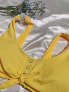 Bright Yellow Bikini Top