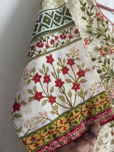 Elegant Printed Kurta with Floral Embroidery