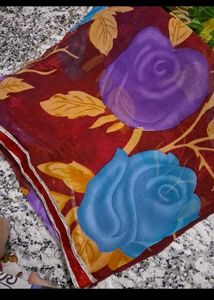 Beautiful Rose Print Saree