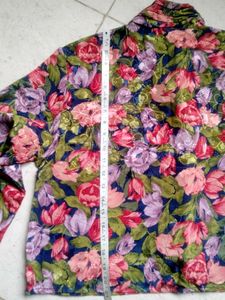 Floral Print Collared Blouse