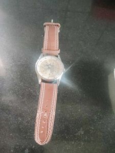 JK Tyre Brown Leather Strap Watch