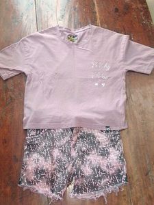 Purple Graphic Print T-Shirt